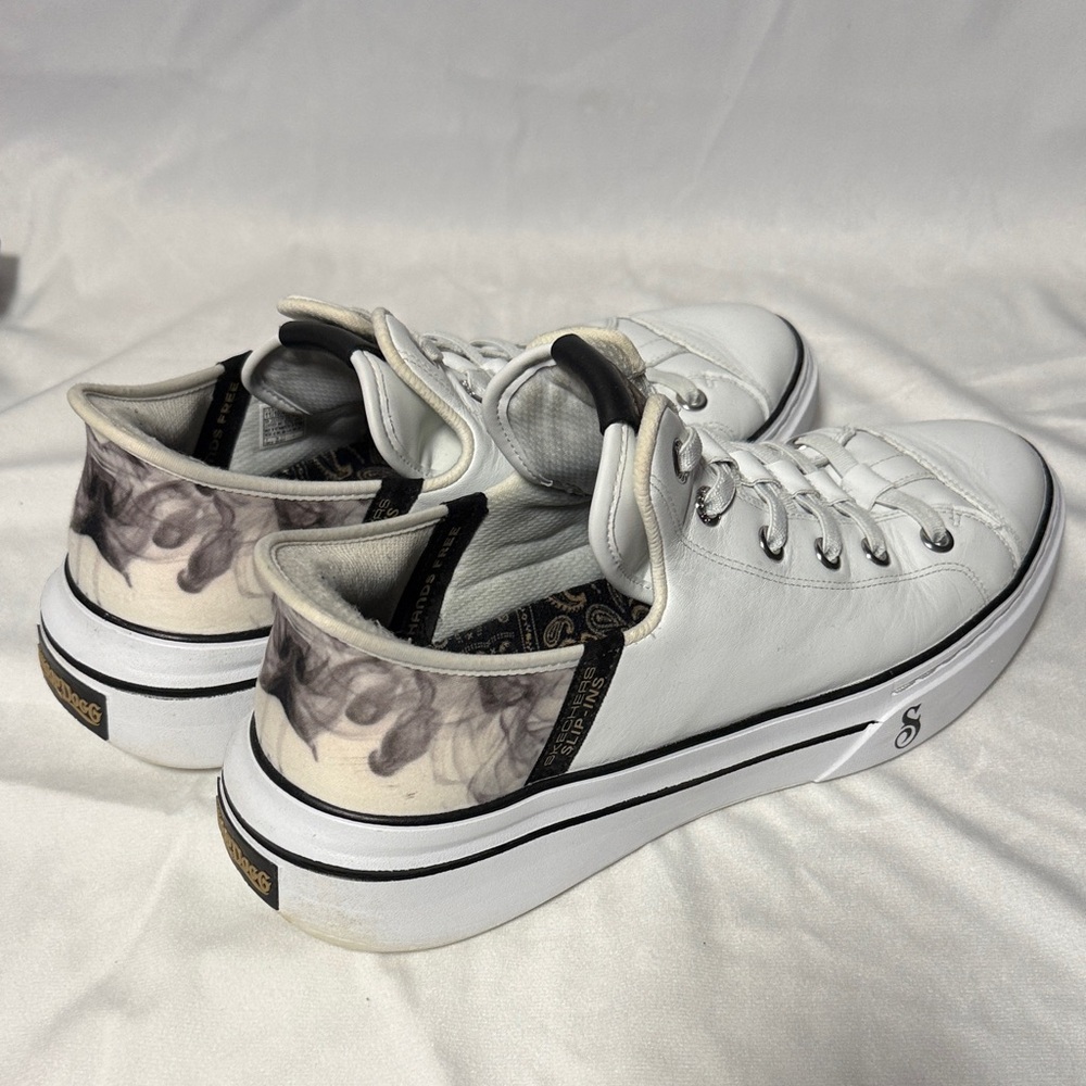 Skechers White and Gray Athletic Sneakers